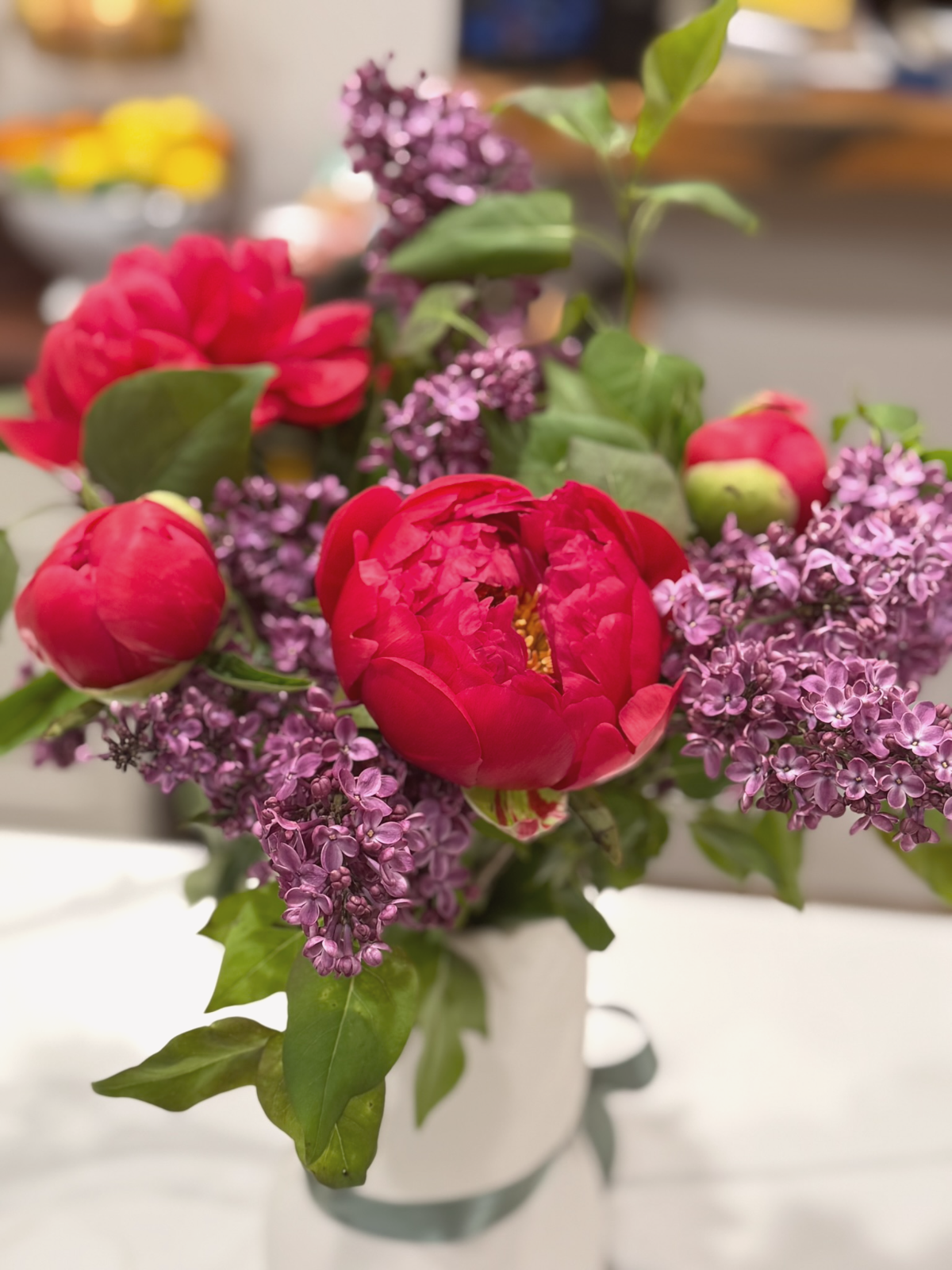 Grand floral arrangement by Gray Peony Design